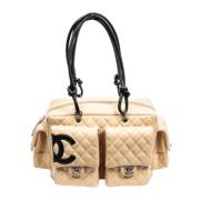 Chanel Vintage Pre-owned Laeder chanel-vskor Beige, Dam