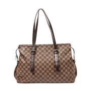 Louis Vuitton Vintage Pre-owned Tyg axelremsvskor Brown, Dam