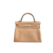 Hermès Vintage Pre-owned Laeder handvskor Beige, Dam