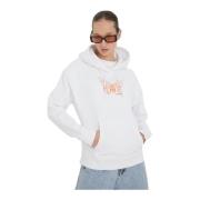 Tommy Jeans Butterfly Logo Hoodie White, Dam
