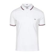 Fay Polo T-shirt med kontrasterande kantband White, Herr
