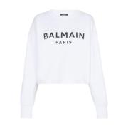 Balmain Vita Sweatshirts för Kvinnor White, Dam