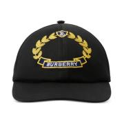 Burberry Ekblad Crest Logo Baseball Cap Black, Herr