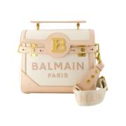 Balmain Canvas Crossbody Väska - Beige Beige, Dam