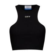 Off White Cropped top Black, Dam