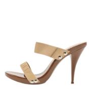 Casadei Pre-owned Pre-owned Canvas sandaler Brown, Dam
