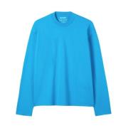 Sunnei Ocean Blue Boxy Fit Långärmad T-Shirt Blue, Unisex