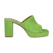 Bibi Lou Heeled Mules Green, Dam