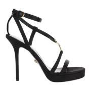 Versace High Heel Sandals Black, Dam