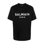 Balmain Stiliga T-shirts och Polos Black, Herr
