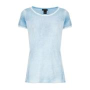 Avant Toi Ljusblå Bomull T-shirt för Kvinnor Blue, Dam