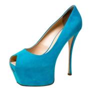 Giuseppe Zanotti Pre-owned Pre-owned Mocka klackskor Blue, Dam