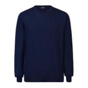 K-Way Sebastien Merino Regular Crew Neck Sweater i Blått Blue, Herr