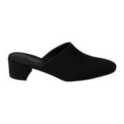 Dolce & Gabbana Stiliga Svarta Slide Sandaler Black, Dam