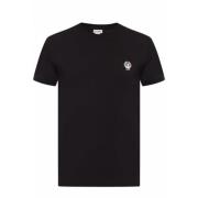 Dolce & Gabbana Svart Bomull Logo T-Shirt Black, Herr