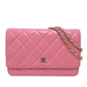 Chanel Vintage Pre-owned Laeder plnbcker Pink, Dam