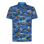 Ralph Lauren Blått Polo Shirt med Björnlogotyp Blue, Herr
