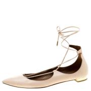 Aquazzura Pre-owned Pre-owned Laeder lgskor Beige, Dam