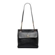 Chanel Vintage Pre-owned Laeder axelremsvskor Black, Dam