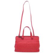 Bottega Veneta Vintage Röd Läder Bottega Veneta Crossbody Väska Red, D...