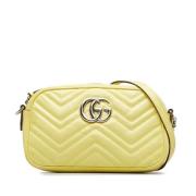 Gucci Vintage Pre-owned Laeder axelremsvskor Yellow, Dam