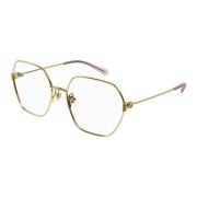 Gucci Metall optisk glasögon för kvinnor Yellow, Unisex