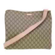 Gucci Vintage Beige Canvas Crossbody Väska Beige, Dam