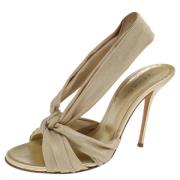 Casadei Pre-owned Pre-owned Tyg sandaler Yellow, Dam