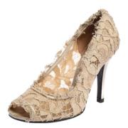 Dolce & Gabbana Pre-owned Pre-owned Spets klackskor Beige, Dam