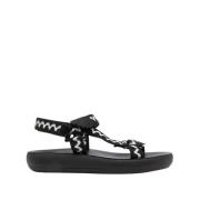 Ancient Greek Sandals Sandalerer Black, Dam