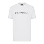 Emporio Armani Herr Crew Neck Logo T-shirt White, Herr