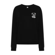 Moschino Svarta Teddy Bear Logo Sweaters Black, Dam