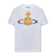 Vivienne Westwood ‘Time Machine’ T-shirt med tryck White, Herr