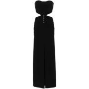 Genny Strapless klänning med strass Black, Dam
