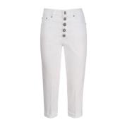Dondup Stiliga Cropped Jeans White, Dam