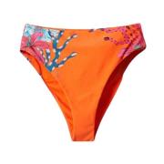 Desigual Blommig Slip-On Badkläder för Kvinnor Orange, Dam