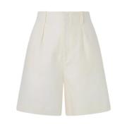 Pepe Jeans Vita enfärgade shorts för kvinnor White, Dam