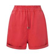 Pepe Jeans Korall Lace-Up Shorts Red, Dam