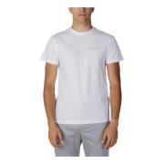 Trussardi Vit Tryckt T-shirt för Män White, Herr