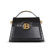 Balmain B-Buzz Dynasty väska i glaserat läder Black, Dam