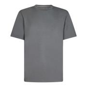 Maison Margiela Grøn Bomull T-shirt med Four Stitches Logo Gray, Herr