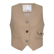 Co'Couture Smart Beige Pin Vest Blazer Beige, Dam