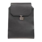 Emporio Armani Läder ryggsäck Black, Herr