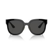 Miu Miu Solglasögon med fyrkantig båge och mörkgråa linser Black, Dam