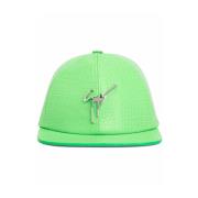 Giuseppe Zanotti Cohen Signature Logo Läder Baseballkeps Green, Herr