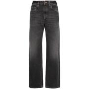 Brunello Cucinelli Grå Loose-Fit Denim Jeans med Monile-detalj Gray, D...