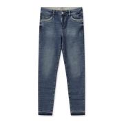 MOS Mosh Slim-Fit Mateos Jeans med Broderade Detaljer Blue, Dam