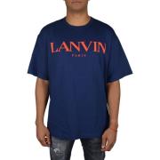 Lanvin Blått Logotyp T-Shirt Blue, Herr