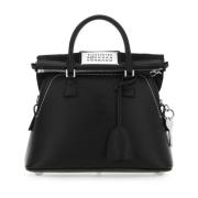 Maison Margiela Svart läder mini 5AC handväska Black, Dam