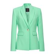 PINKO Elastisk Enkelknäppt Blazer Green, Dam